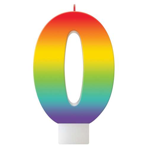 Rainbow Number Candle - No 0